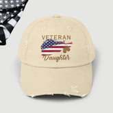 American Veteran Daughter Distressed Dad Hat